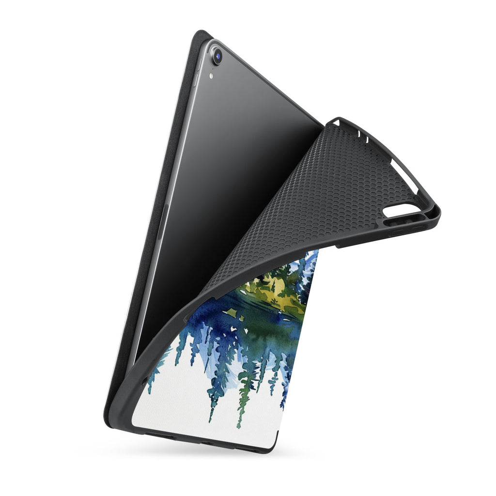 soft tpu back case with personalized iPad case with Watercolor View design