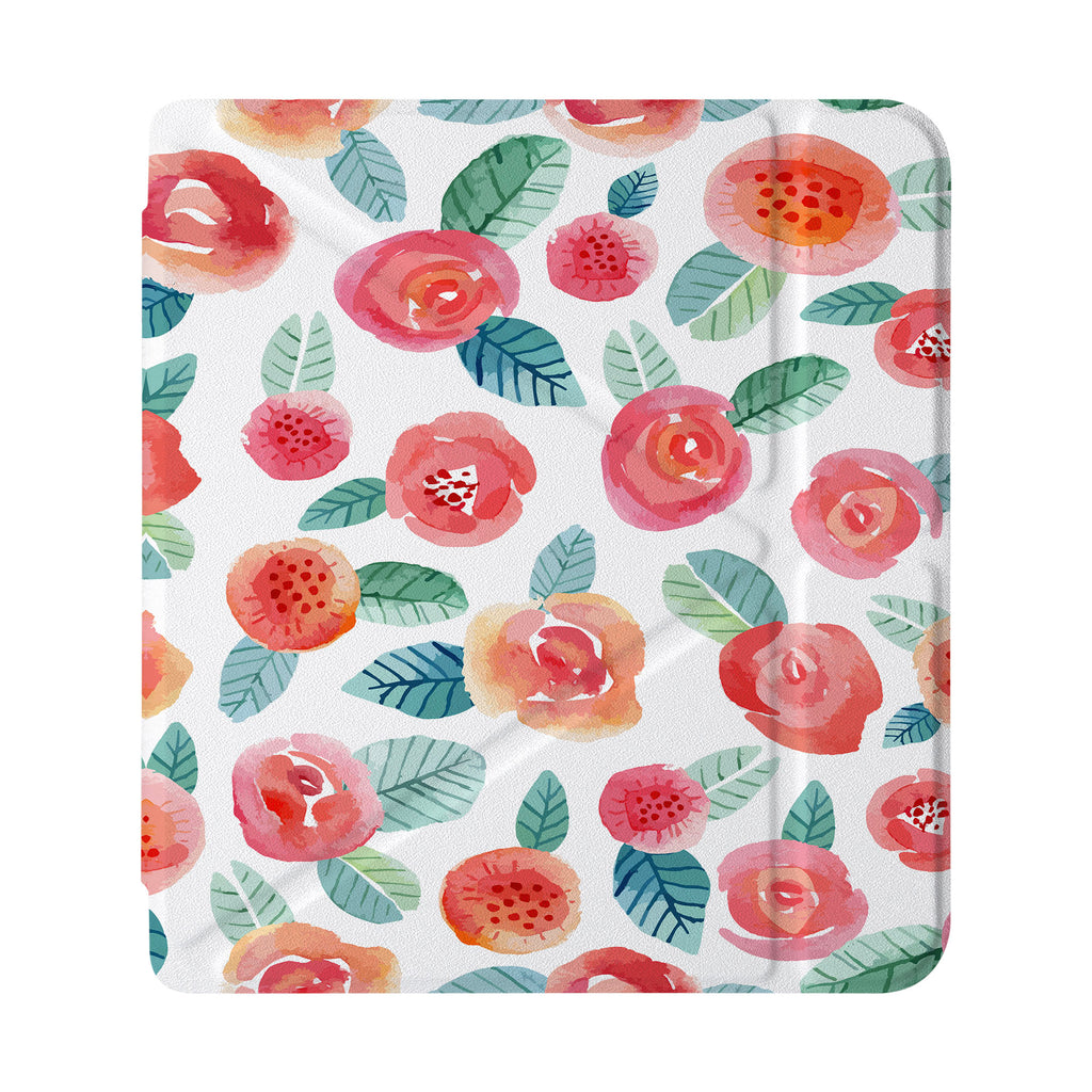 front view of personalized Kobo case with Rose design