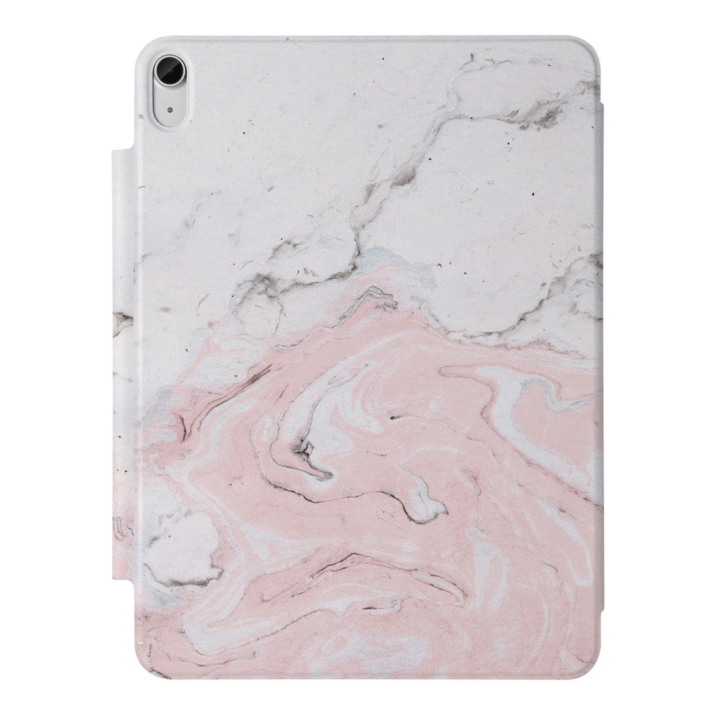 the VistaCase Personalized iPad Slim Fit Case with Pink Marble design,  Crafted with a durable fabric exterior and a soft interior lining.