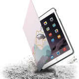 Drop protection from the personalized iPad folio case with Marble Art design