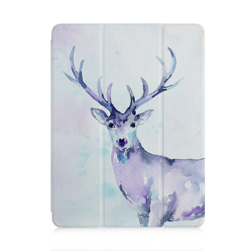 front and back view of personalized iPad case with pencil holder and 02 design