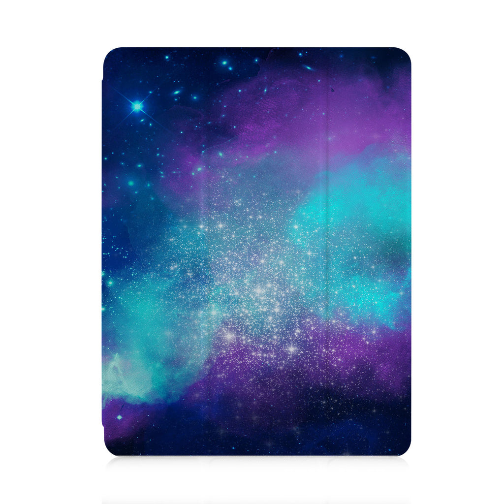 front and back view of personalized iPad case with pencil holder and 03 design