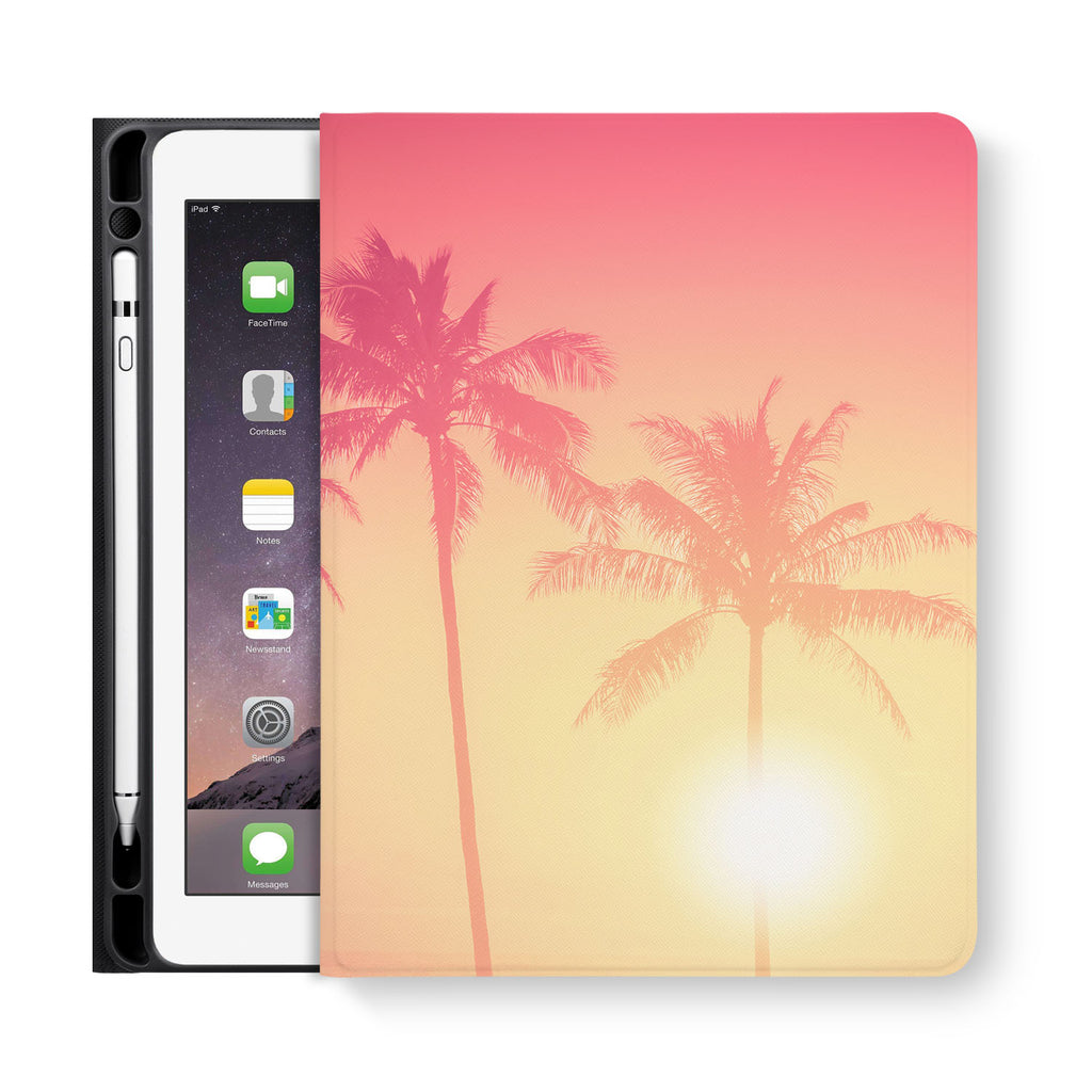 frontview of personalized iPad folio case with 2 design