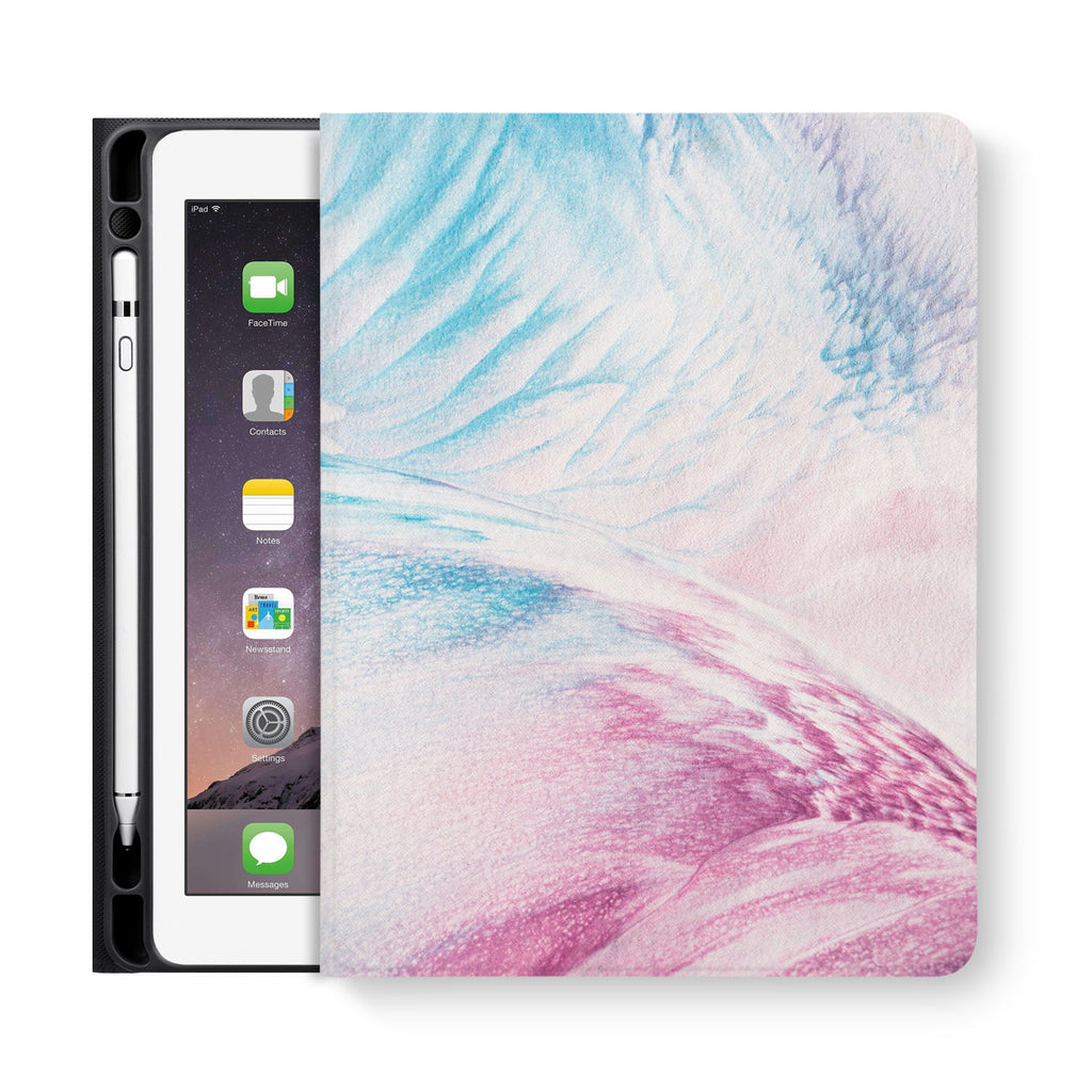 frontview of personalized iPad folio case with 4 design