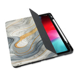 personalized iPad case with pencil holder and Marble design - swap