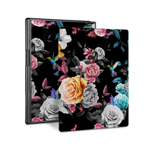 Vista Case reMarkable Folio case with Black Flower Design perfect fit for easy and comfortable use. Durable & solid frame protecting the reMarkable 2 from drop and bump.