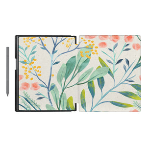 Vista Case reMarkable Folio case with Pink Flower Design has an integrated holder for pen marker  so you never have to leave your extra tech behind. - swap