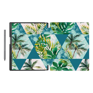 Vista Case reMarkable Folio case with Tropical Leaves Design has an integrated holder for pen marker  so you never have to leave your extra tech behind. - swap