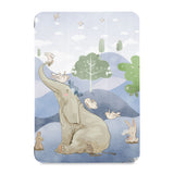 the front view of Personalized Samsung Galaxy Tab Case with Rainforest Animals design