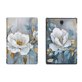 the whole printed area of Personalized Samsung Galaxy Tab Case with Flower Art design