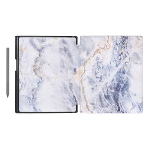 Vista Case reMarkable Folio case with Marble Design has an integrated holder for pen marker  so you never have to leave your extra tech behind. - swap