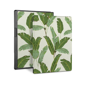 Vista Case reMarkable Folio case with Green Leaves Design perfect fit for easy and comfortable use. Durable & solid frame protecting the reMarkable 2 from drop and bump.
