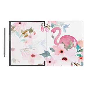Vista Case reMarkable Folio case with Flamingo Design has an integrated holder for pen marker  so you never have to leave your extra tech behind. - swap