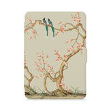 front view of personalized kindle paperwhite case with Birds design