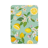 front view of personalized kindle paperwhite case with Tropical Fruits design