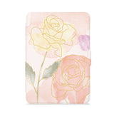 front view of personalized kindle paperwhite case with Artistic Flower design