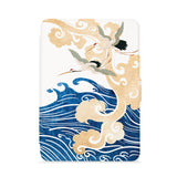 front view of personalized kindle paperwhite case with Japanese Pattern design