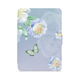 front view of personalized kindle paperwhite case with Marble design