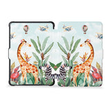 the whole front and back view of personalized kindle case paperwhite case with Rainforest Animals design