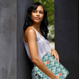 A yong girl holding personalized microsoft surface laptop case with Fox Fun design