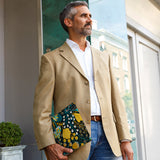 A business man carrying personalized microsoft surface case with Autumn Leaves design in the park