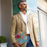 A business man carrying personalized microsoft surface case with Marble design in the park