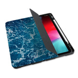 personalized iPad case with pencil holder and Ocean design - swap