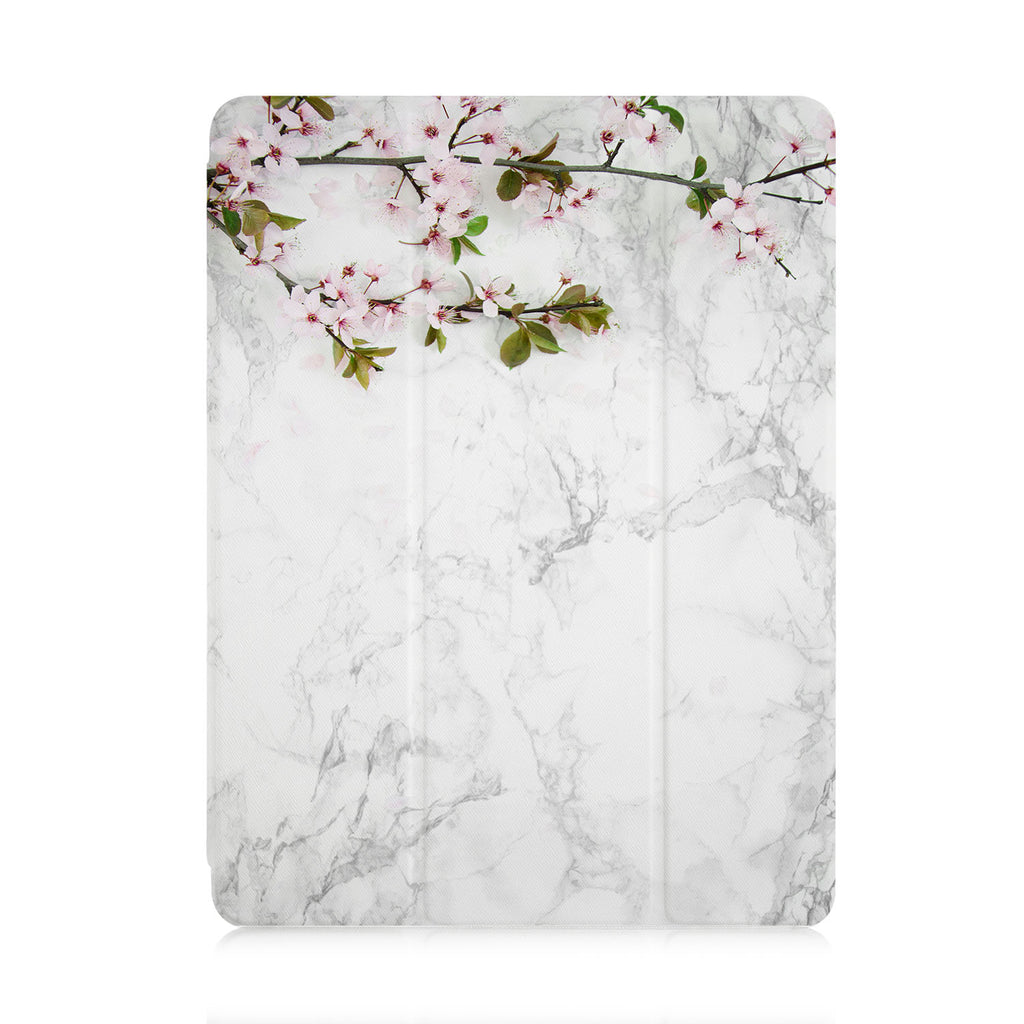 iPad Trifold Case - Marble Flower