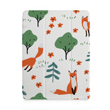 front and back view of personalized iPad case with pencil holder and 07 design