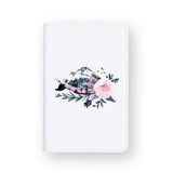 front view of personalized RFID blocking passport travel wallet with Animals Of The Ghost design