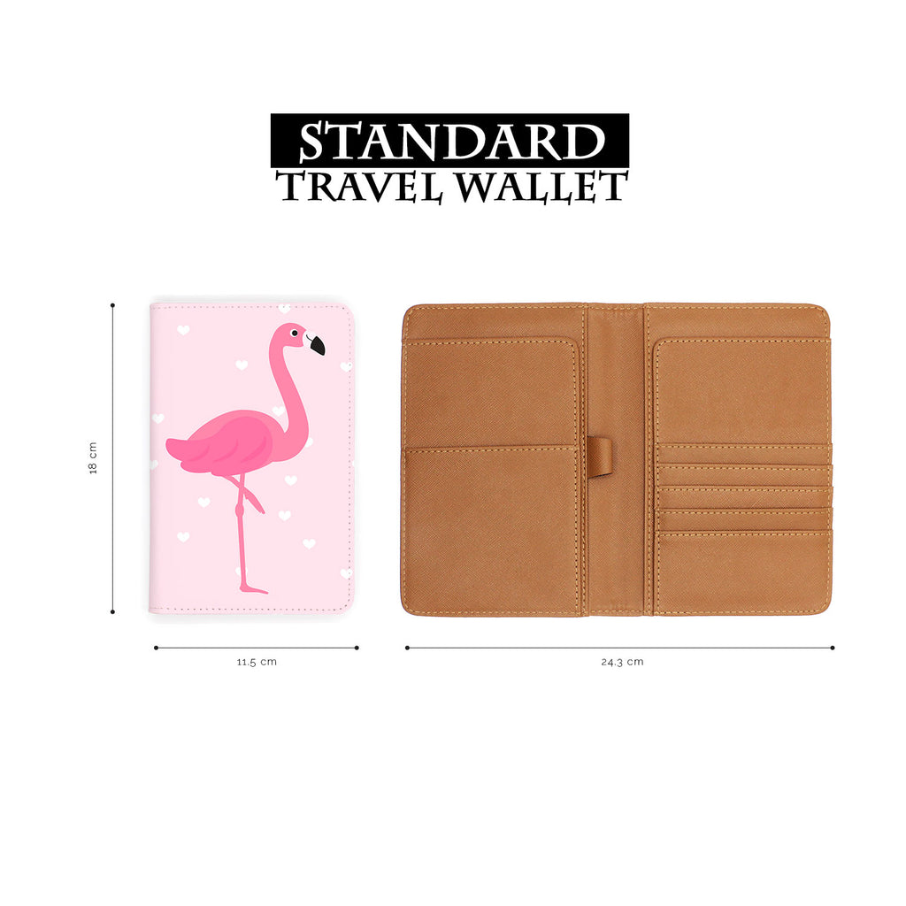 Travel Wallet - Flamingo With Heart