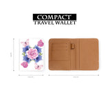 compact size of personalized RFID blocking passport travel wallet with Summer Bloom design