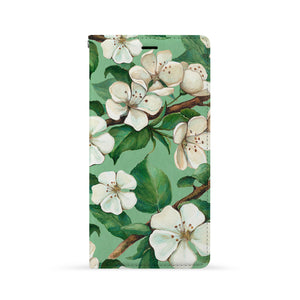 Front Side of Personalized iPhone Wallet Case with Flower design