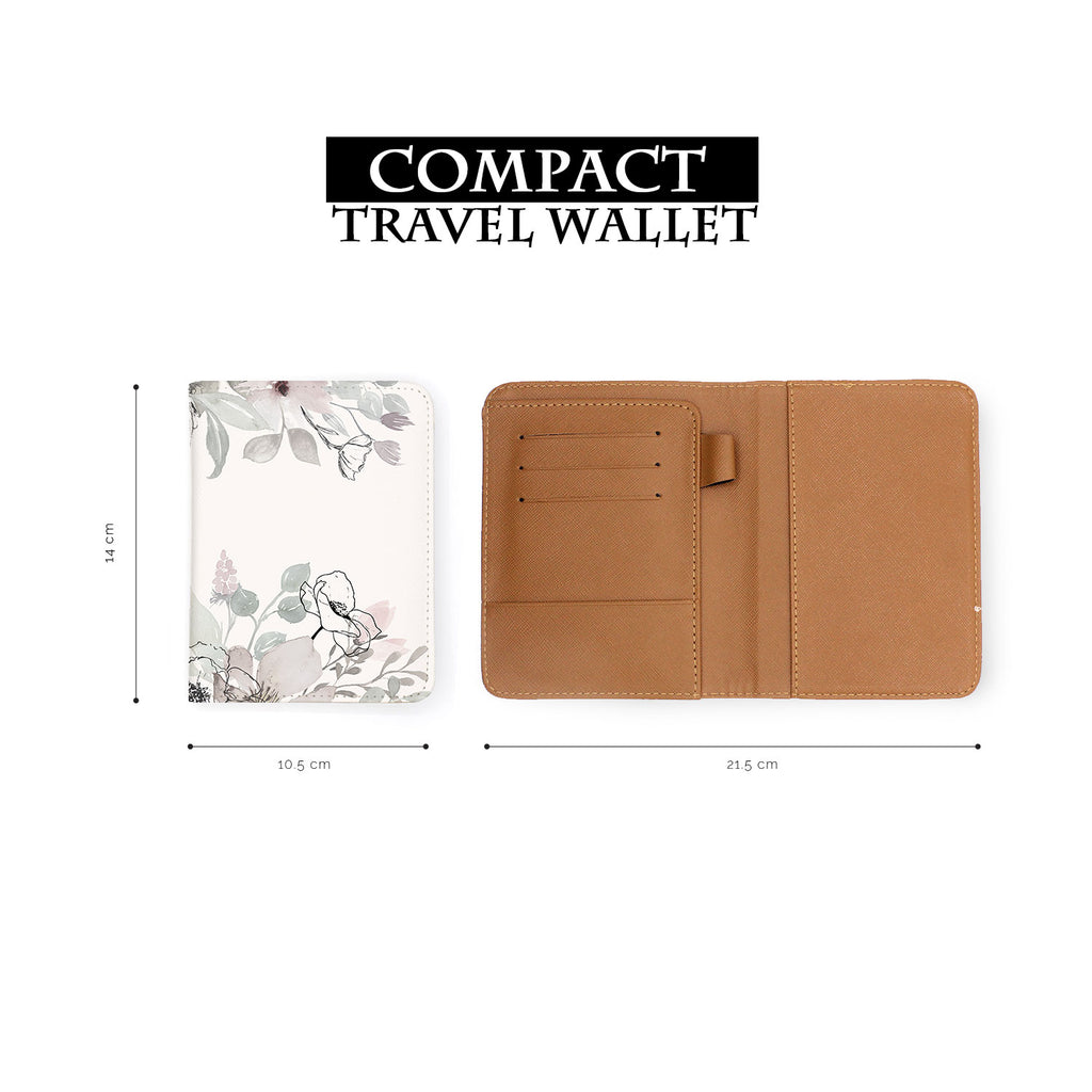 compact size of personalized RFID blocking passport travel wallet with Blooming Spring design