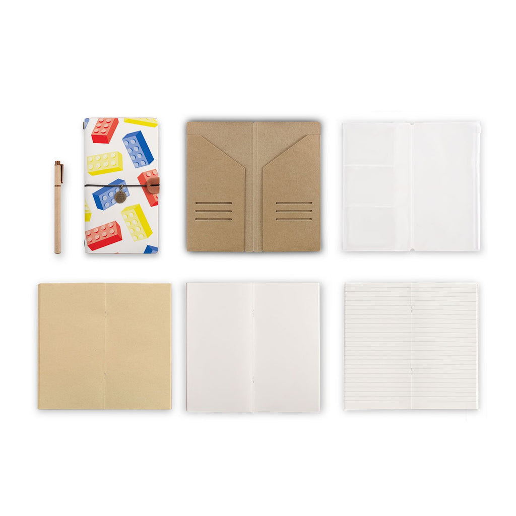 midori style traveler's notebook with Retro Game design, refills and accessories