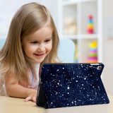 Enjoy the videos or books on a movie stand mode with the personalized iPad folio case with Galaxy Universe design