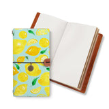 opened midori style traveler's notebook with Fruit design