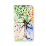Front Side of Personalized Samsung Galaxy Wallet Case with WatercolorFlower design