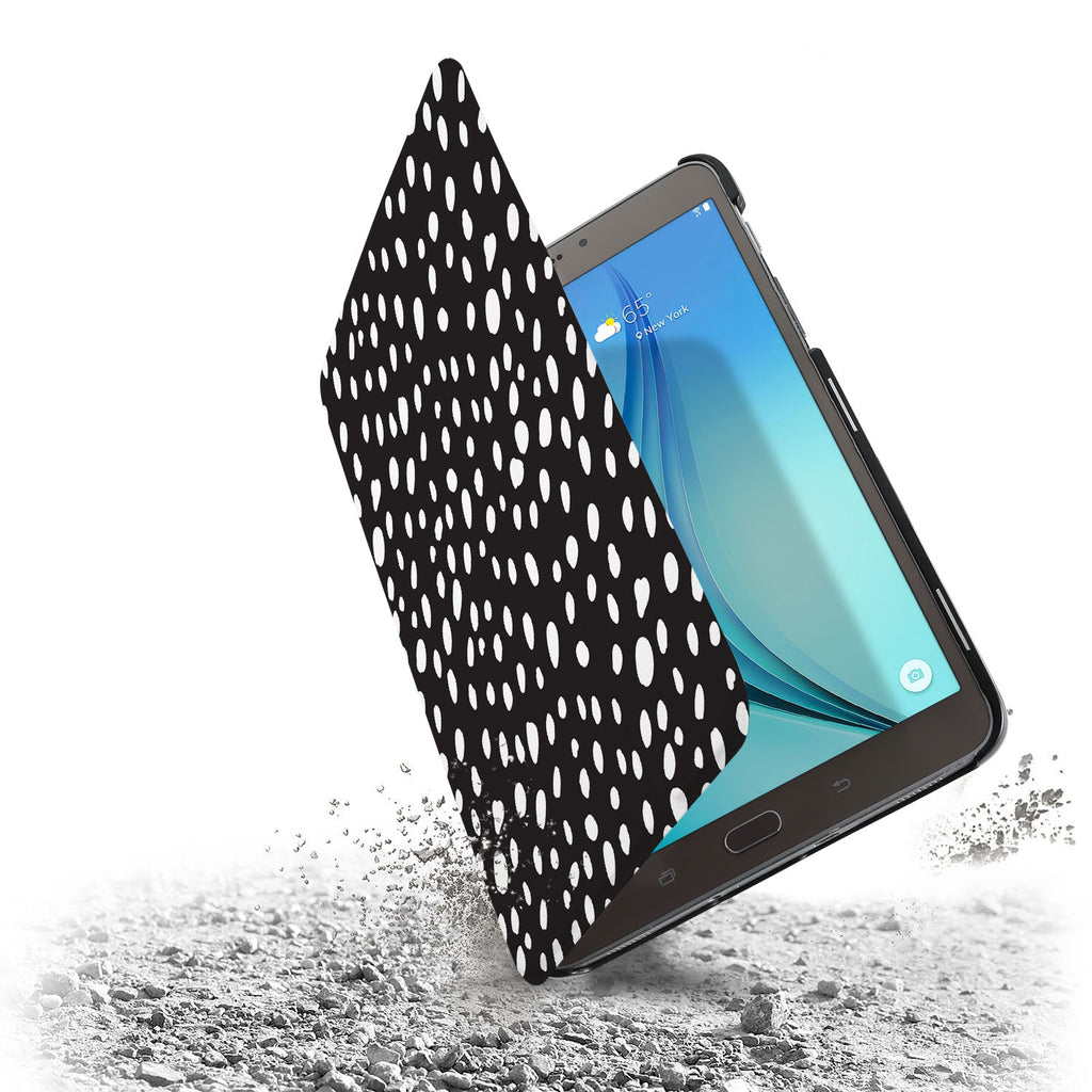 the drop protection feature of Personalized Samsung Galaxy Tab Case with Polka Dot design