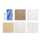 midori style traveler's notebook with Futuristic design, refills and accessories