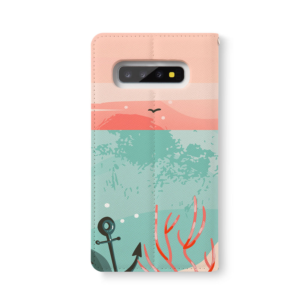 Back Side of Personalized Samsung Galaxy Wallet Case with Summer2Tang design - swap