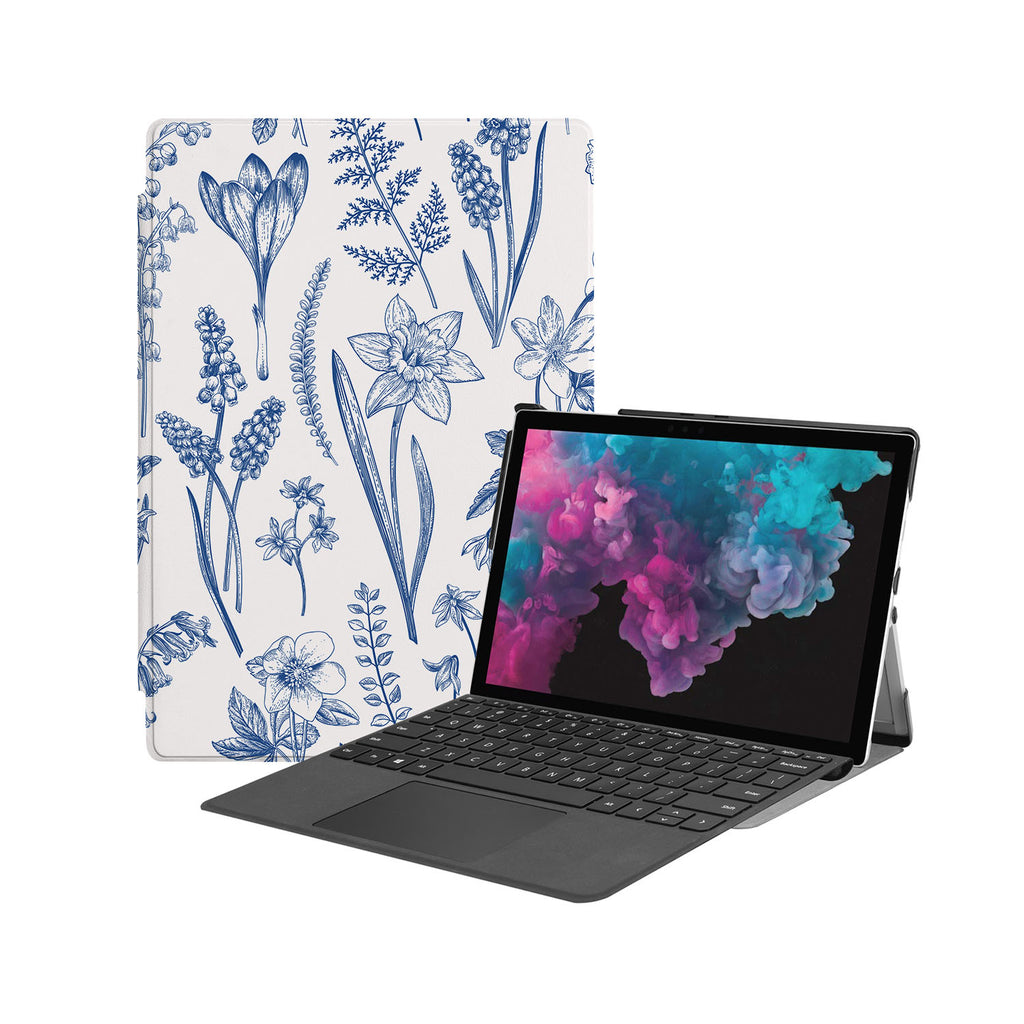 the Hero Image of Personalized Microsoft Surface Pro and Go Case with Flower design