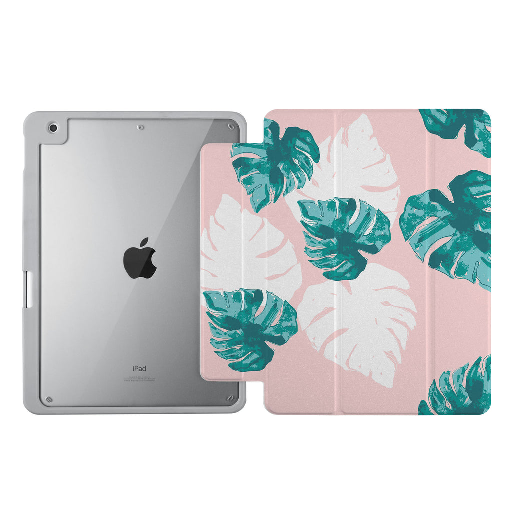 Vista Case iPad Premium Case with Pink Flower 2 Design uses Soft silicone on all sides to protect the body from strong impact.