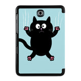 the back view of Personalized Samsung Galaxy Tab Case with Cat Kitty design