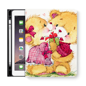 frontview of personalized iPad folio case with Bird design
