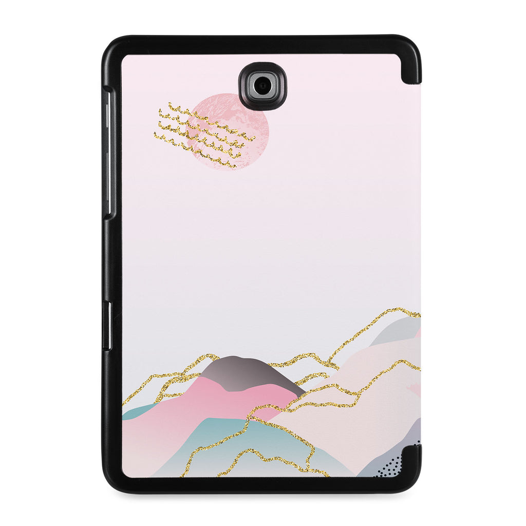 the back view of Personalized Samsung Galaxy Tab Case with Marble Art design