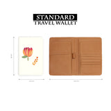 standard size of personalized RFID blocking passport travel wallet with Autumn Florals design
