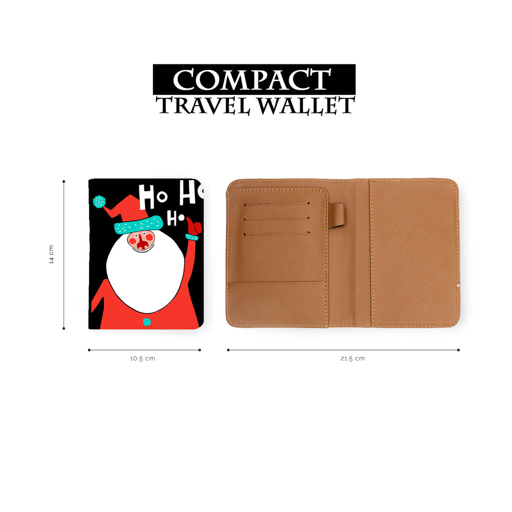 compact size of personalized RFID blocking passport travel wallet with Christmas Character design