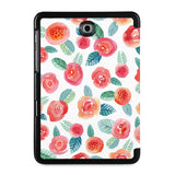 the back view of Personalized Samsung Galaxy Tab Case with Rose design