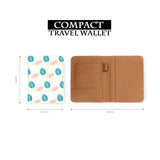 compact size of personalized RFID blocking passport travel wallet with Tropical Leaves design